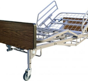 Front view of The Bariatric Bed from Texas Medical Supply.