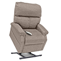 Standard medical lift chair in upright position