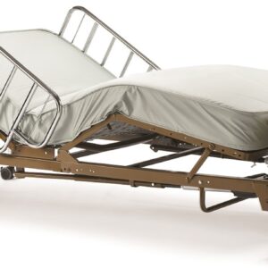 Front view of the semi-electric rental hospital bed from Texas Medical Supply.
